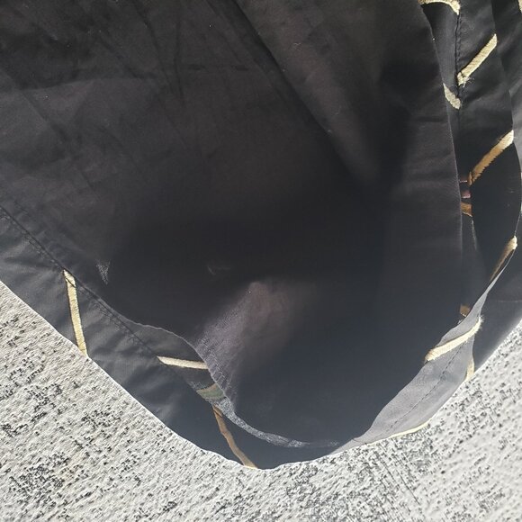 French Connection Black Skirt Embroidered Silk Blend Butterfly Flower Design - Picture 7 of 11